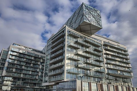 Home Inspector Toronto a picture of a condo buidlign in down town Toronto that a home inspector would do an inspection on