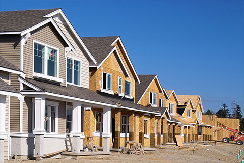 Home Inspector Newmarket a picture of a subdivision being build representing a new home that a home inspector would do a Tarion Home Warranty Inspection on